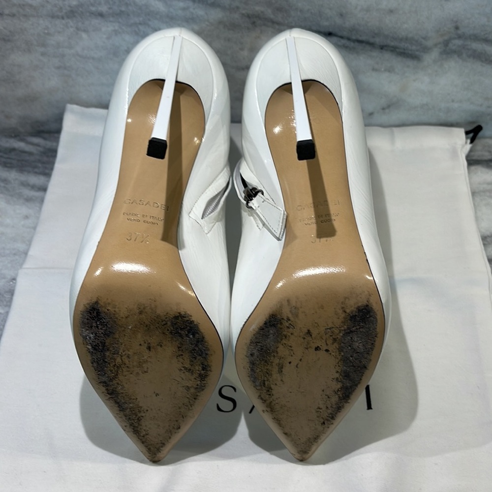 Casadei White Blade stiletto boots size 37 1/2 - Picture 5 of 9